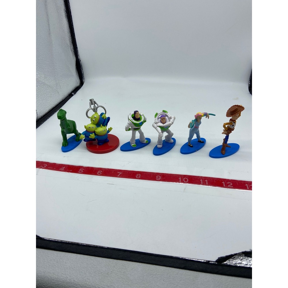 Disney Toy Story 4 Mini Figure Lot Woody Buzz Lightyear Rex Bo Peep Aliens 6pc